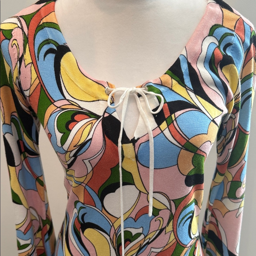 Colorful Abstract Women's Top - Picture 2 of 5